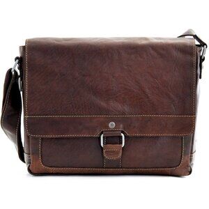 Jack Georges Voyager leather messenger bag
